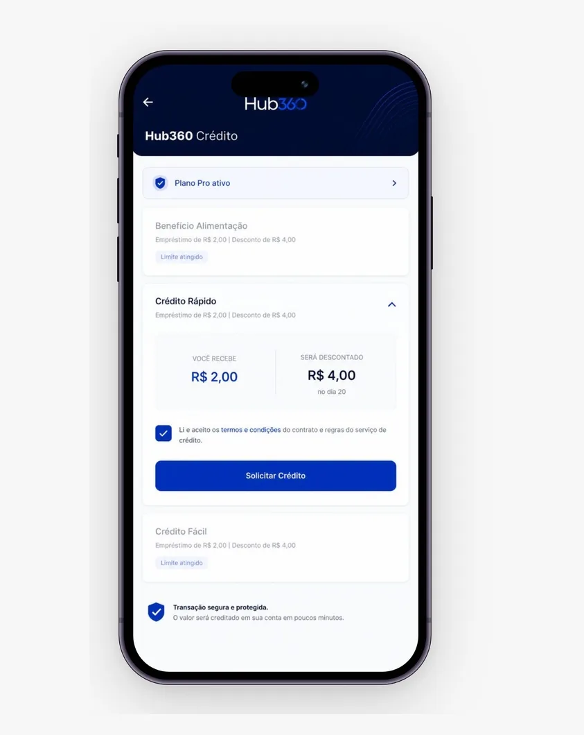 Crédito no app